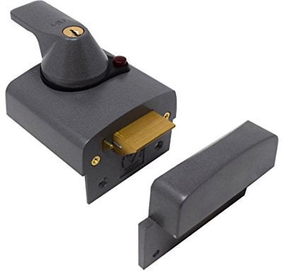 Yale P-BS1-DMG-PB-60, BS1 British Standard Nightlatch, 60 mm, Metallic Finish, High Security Approved by Insurance Companies, Dark Metallic Gray