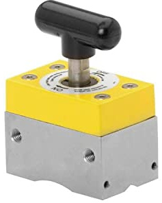 Magswitch MagSquare 165 Magnetic Welding Square Base Clamp Holder for Welding Kit, Tools, Supplies and Accessories, Magnet Switch with On/Off Capabilities, 150 lb Holding Force, Black