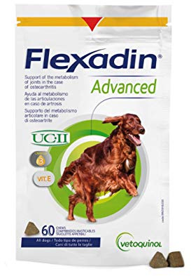 Vetoquinol Flexadin Erweiterte Nahrungsergänzungsmittel für Hunde 60 Tabletten