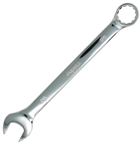 Dapetz ® 26mm Combination Spanner Fixed Head Open End Ring Wrench Mirror Polished Chrome Vanadium Steel Metric Hand Tool Heavy Duty
