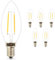 Mengjay® 5 Stück - E14 LED Glühfaden COB COB LED Leuchtmittel Filament 2W 360° Leuchtwinkel Warmweiß 2700k-3200k 190 Lumen