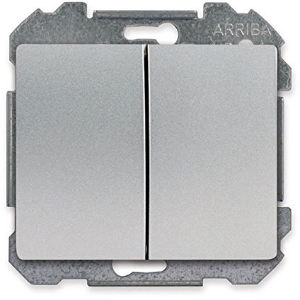 Siemens – Delta Iris Doppeltaste, Aluminium, silberfarben