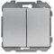 Siemens – Delta Iris Doppeltaste, Aluminium, silberfarben