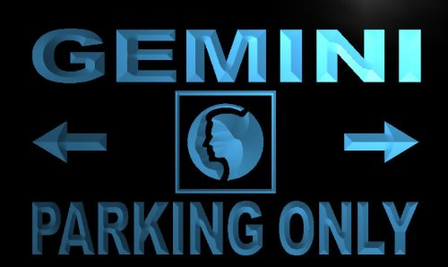 ADVPRO m336-b Gemini Parking Only Neon Light Sign Barlicht Neonlicht Lichtwerbung