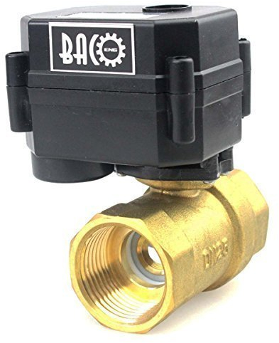 BACOENG Kugelhahn 1 Zoll BSP 2 Wege Messing Motorkugelhahn CR-02 3 DräHte Messing Elektrische Kugelventil