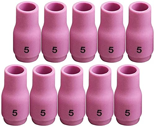 RIVERWELD TIG Alumina Nozzle Ceramic Cups 13N09 5# 8.0mm 10pcs | Shroud for PTA SR DB WP 9 17 18 20 25 26 TIG Welding Torch Accessories