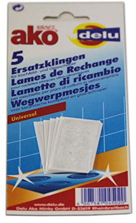 AKO Delu Lames de rechange pour racloir plaque de cuisson et de verre, 5