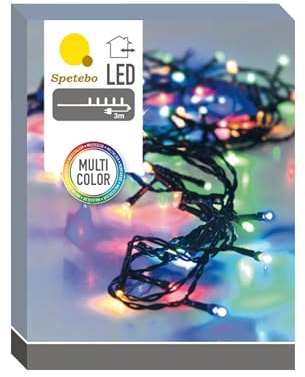 LED Lichterkette bunt - 120 LED / 9 m - Multi Color Weihnachts Beleuchtung - Advent Winter Deko für den Innen- und Außenbereich mehrfarbig