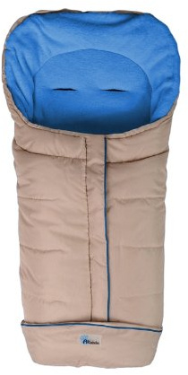 Altabebe AL2204-35 Winterfußsack, Deluxe Linie, beige - blau