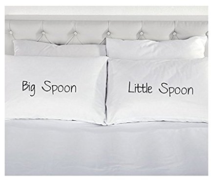 60 Second Makeover Limited Big Spoon Little Spoon Pair of pillowcases Pillowcase Novelty Couple Wedding Engagaement Valentines Pillow Case Gift Rom