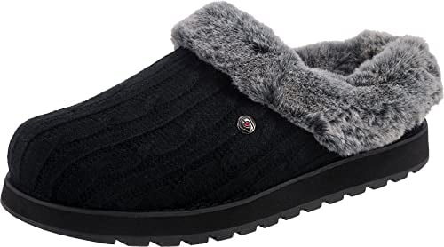 Skechers Damen Keepsakes - Ice Angel Low-Top Slipper, Black Grey, 41 EU