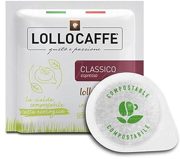Lollo Caffè 150 Cialde In Carta Ese 44mm Miscela Classica Espresso Mokona/Tazzona Compatibili