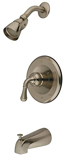 Kingston Brass Kingston Brushed Nickel KB1638T Magellan Tub and Shower Faucet, 7-Inch, Brushed Nickel