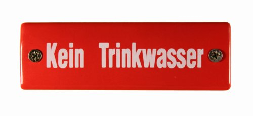 BBV Emaille Schild Kein Trinkwasser 12,5x4 cm wetterfest und lichtecht Emailleschild Wasser Trinken