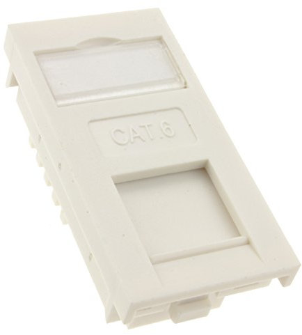 kenable CAT6 RJ45 Patch Cable Module Keystone with Name Plate in White [CAT6 RJ45 Socket]