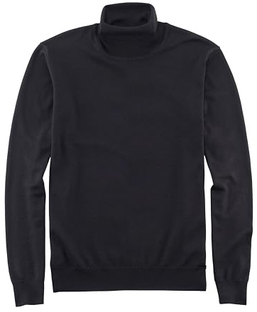OLYMP Herren Rollkragenpullover Casual.Strick,Single Jersey,Regular fit,schwarz 68,XXL