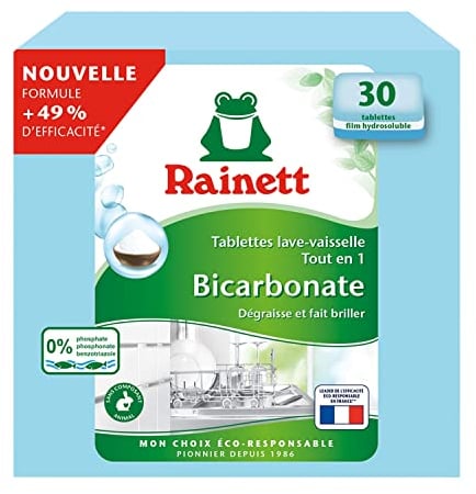 Rainett Tablettes Lave Vaisselle Tout en 1 Ecologique 30 Tablettes - Lot de 3