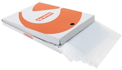 Grafoplás | Caja 100 Fundas Plastico A4 | Polipropileno Calidad Extra | Lomo Reforzado 16 Taladros Archivador Oficina y Escolar