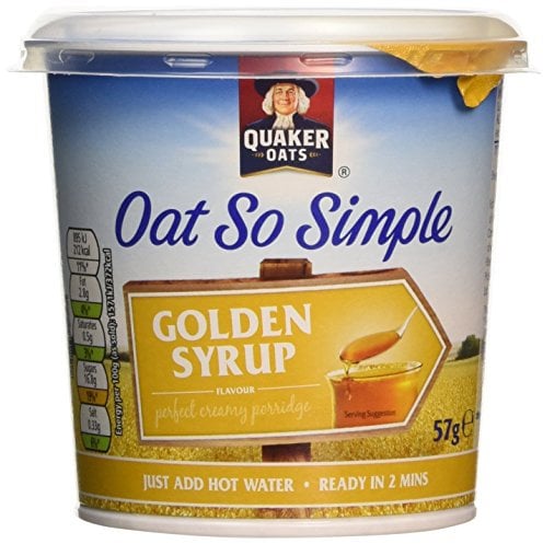 Quaker Oat So Simple Golden Syrup Porridge Pots, 57 g (Pack of 8)