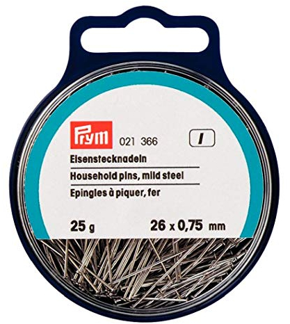 Prym 021366 Stecknadeln, 0,75 x 26mm, silberfarbig