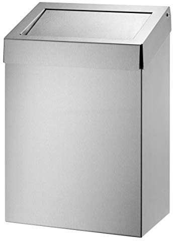 All Care 13075 Dutch Bins Abfalleimer aus Metall mit Selbsteinzug, 20 L, Edelstahl