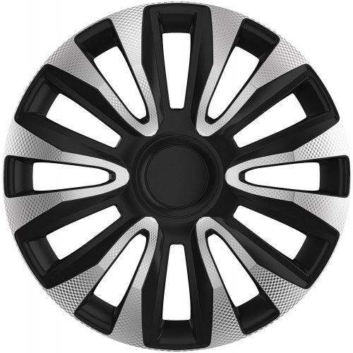 AutoStyle AVALONE Radzierblende Avalone Carbon/Silver- Black - 4-er Set (15 zoll)