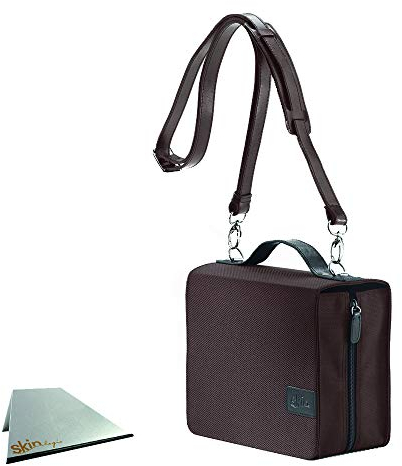 SchönfelderSkin, (Nylon-Leder) kaffee-braun, mit Aluminium-Buchstütze