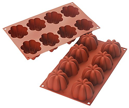 silikomart 26.154.00.0060 SF154 Moule Forme Charlotte 8 Cavités Silicone - Coloris aléatoire