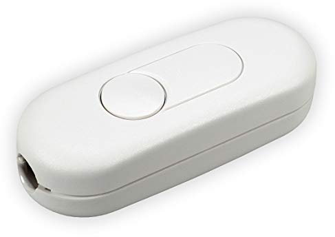 EHMANN 2960x0800 Elektronischer Schnurdimmer T29.08 weiß, Phasenanschnitt, 230V, 50Hz, Leistung: LED 3-35 W, 5-100 W/VA