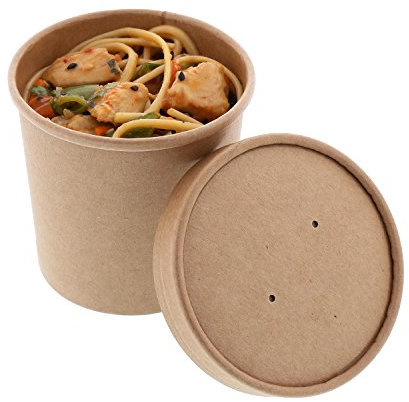 Royal Containers avec couvercles, pour nourritures, en papiers krafts, 355 ml, Lot de 250.