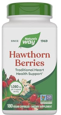 Nature's Way Premium Herbal Hawthorn Berries, 1,530 mg per Serving, 180 VCaps