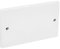2 Gang Double Twin Blank Plate Cover White Plastic