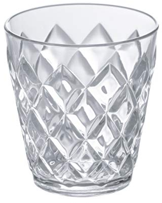 Koziol Crystal S - Vaso de plástico pequeño, 200 ml, Efecto Cristal, Color Transparente