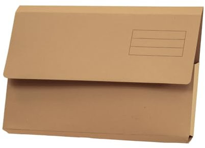 Exacompta Guildhall Document Wallets, 285gsm, Foolscap - Buff, Pack of 50