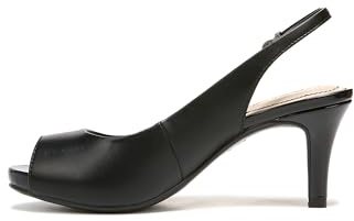 LifeStride Women's Teller Platform Pump,Black Smooth,11 W US
