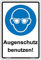 Schild Augenschutz benutzen ASR 1 3 Hinweisschild 450x300mm Hochformat stabile Aluminiumverbundplatte 3mm stark