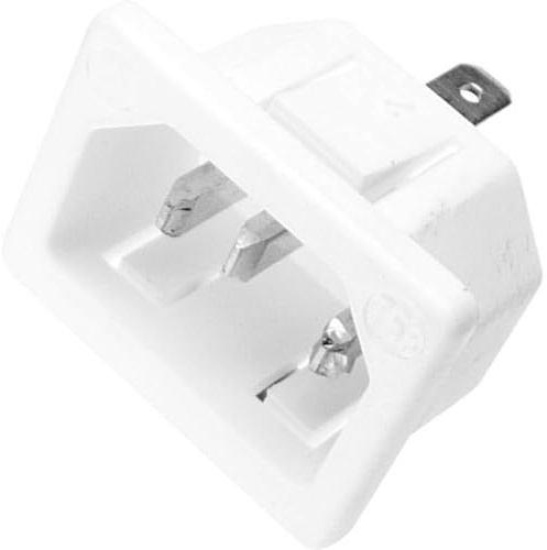 Kaiser 753/ws Kaltgeraete-Steckverbinder 753 Stecker, Einbau vertikal Gesamtpolzahl: 2 + PE 10A WeiÃ