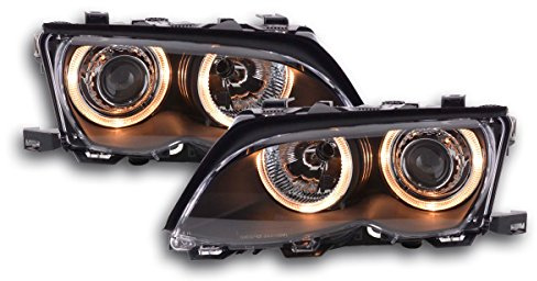 Faros delanteros Angel Eyes Set serie 3 sedan modelo E46 01-03 negro