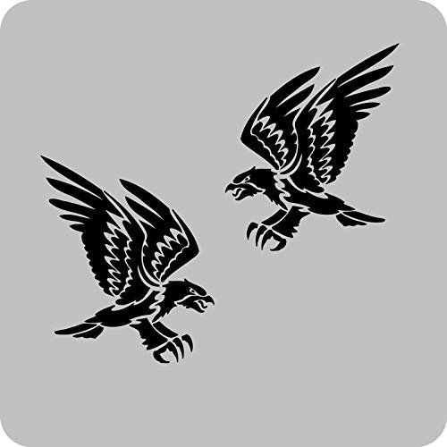 Pinto-Point 2 Falken-Aufkleber zur Dekoration von Wänden, Glasprodukten, Fliesen und Allen Anderen glatten Oberflächen