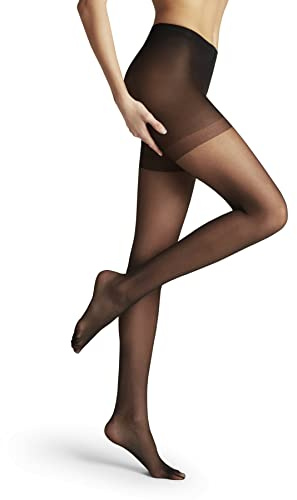 FALKE Women's Shaping Panty 20 Denier Tights, Control Top, Light Designer Hose, Casual or Dress, Sheer, Nylon, Black (Black 3009), M, 1 Pair
