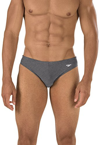Speedo Men's Swimsuit Brief PowerFlex Eco Solar Heather Grey