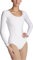 Capezio Damen Klassischer Langarm-Trikot aus Baumwolle Gymnastikanzug, Weiss/opulenter Garten, S