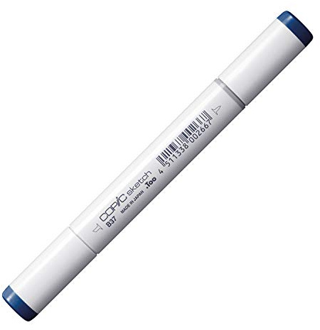 Copic Sketch Coloured Marker Pen - (B-37) Antwerp Blue, For Art & Crafts, Colouring, Graphics, Highlighter, Design, Anime, Professional & Beginners, Art Supplies & Colouring Books