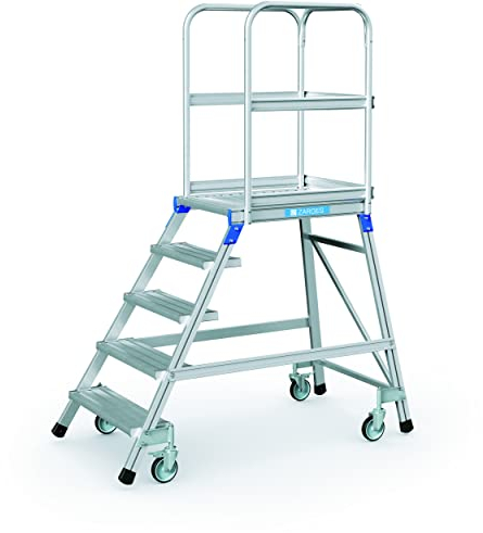 ZARGES Podesttreppe, einseitig 5 Stufen Z600