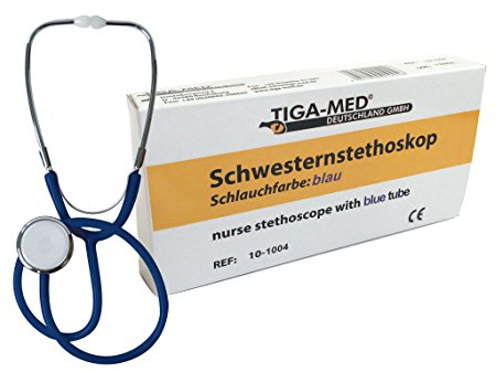Stethoskop Flachkopf Schwesterstethoskop Farbe: blau Stetoskop Stethoskope 1 Stück