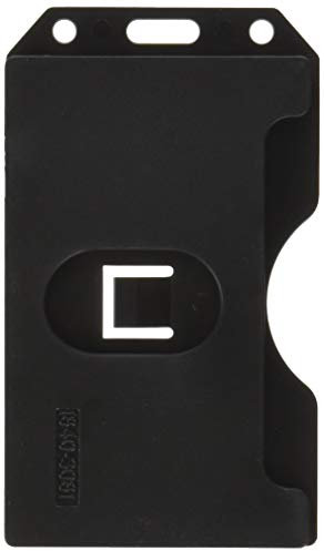 Noir uni, 2 faces, verticale, porte-cartes multiples - 1840-3081