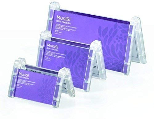 Schmalz Werbeservice 10 Stück Tischaufsteller aus hochwertigem Acryl/ABS Tischnamensschild, Preisschild Hinweisschild Dachform (55x105 mm)