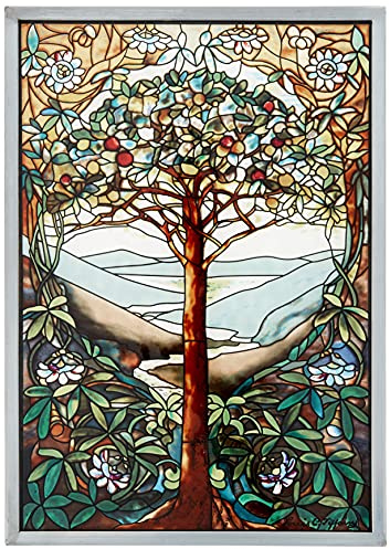 Buntglas-Panel - Der Baum des Lebens Buntglas-Fenster Behang - Kunst-Glas-Fensterbehandlungen