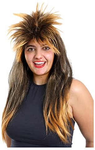 Damen Perücke im 80er-Jahre-Stil, Popstar-Perücke, Einheitsgröße, Blond