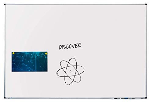 Legamaster 7-102063 Whiteboard Premium, lackierter Stahl mit Spezialbeschichtung, 150 x 100 cm